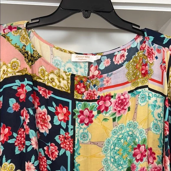 Johnny Was Multicolor Floral One Piece Swimsuit and Matching Cover up. - Picture 5 of 9